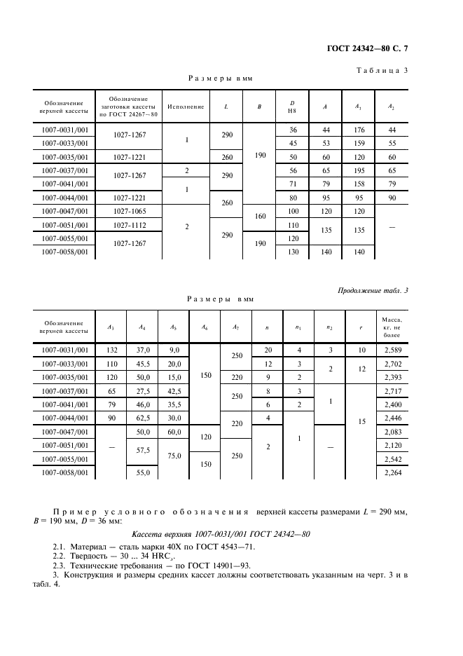 ГОСТ 24342-80 Блоки съемных многоместных пресс-форм для изготовления шевронных резинотканевых уплотнений. Конструкция и размеры (фото 8 из 14)