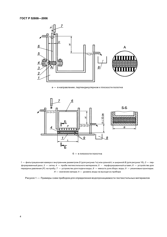 ГОСТ Р 52608-2006 Материалы геотекстильные. Методы определения водопроницаемости (фото 7 из 18)