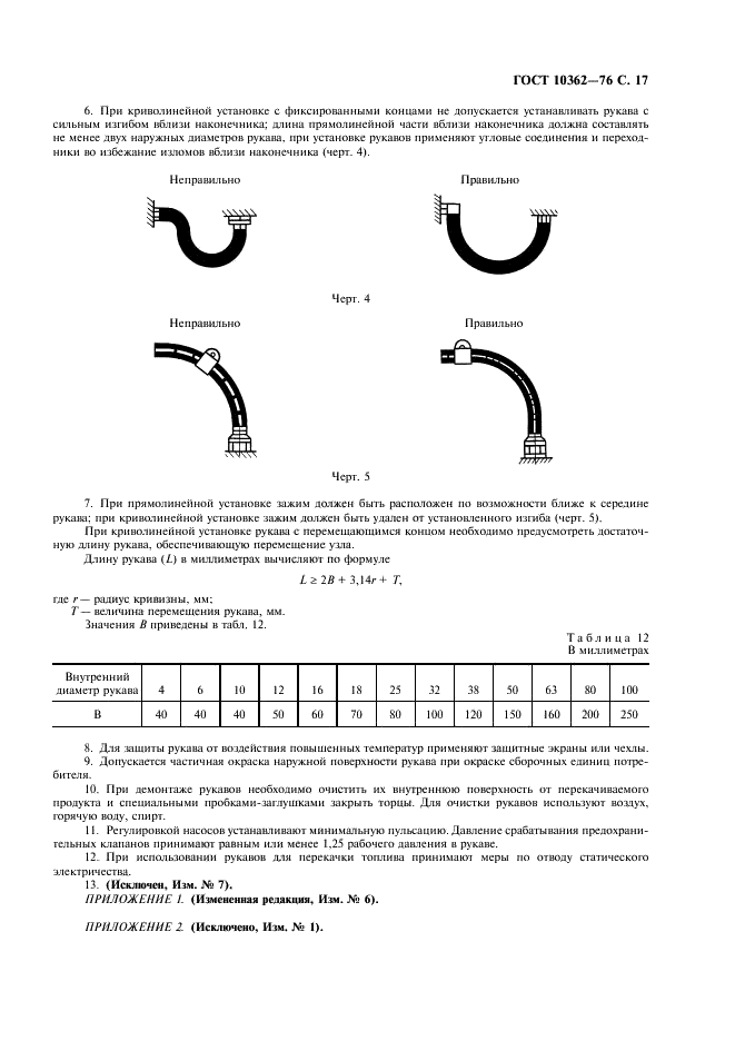 ГОСТ 10362-76 Рукава резиновые напорные с нитяным усилением, неармированные. Технические условия (фото 18 из 19)