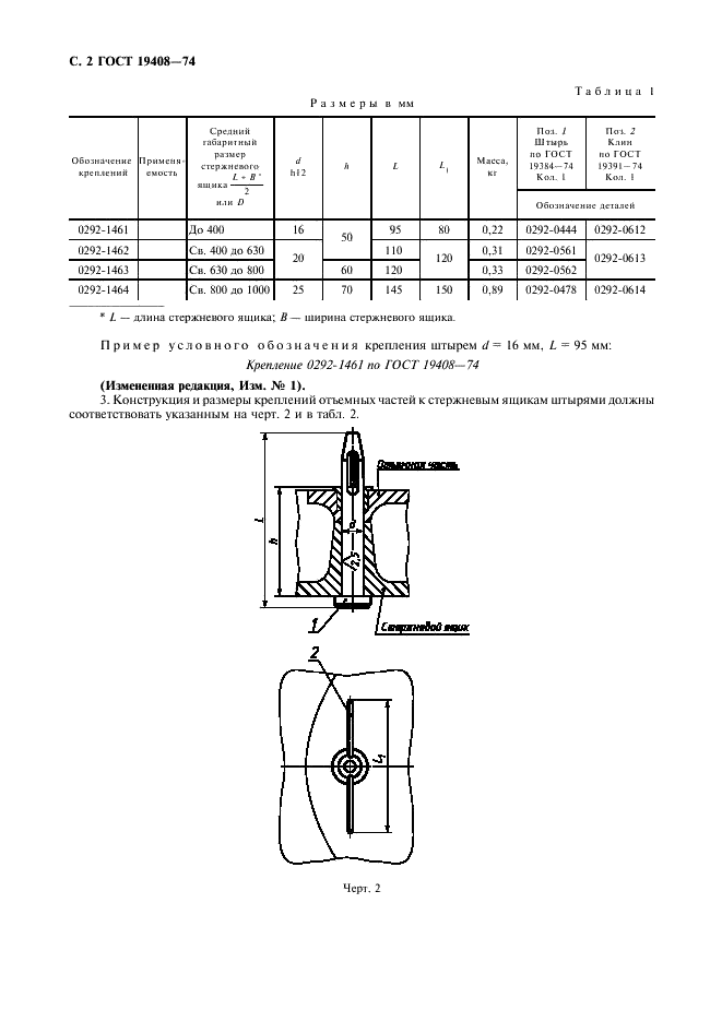 ГОСТ 19408-74 Ящики стержневые алюминиевые. Крепления штырями (фото 3 из 6)