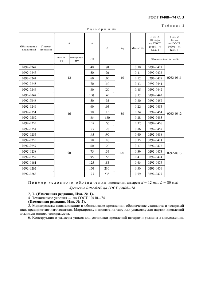 ГОСТ 19408-74 Ящики стержневые алюминиевые. Крепления штырями (фото 4 из 6)