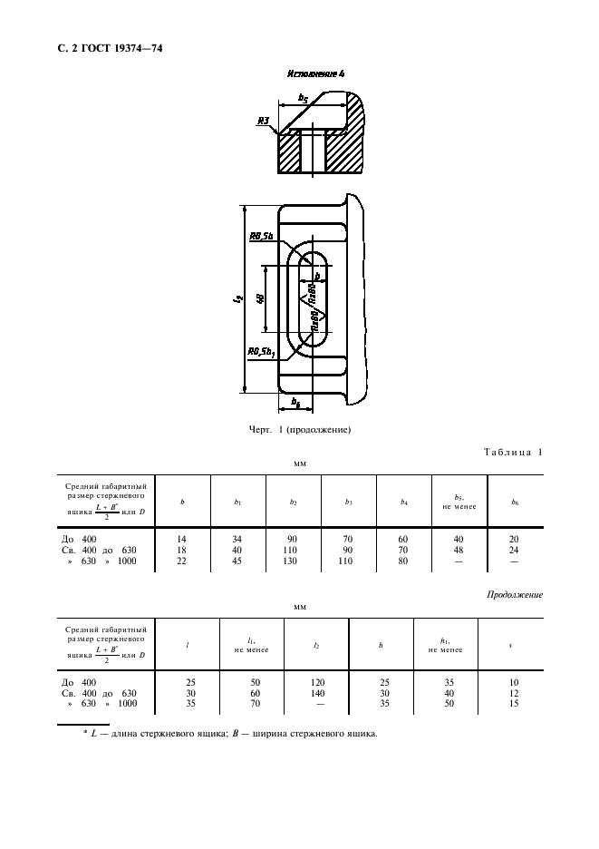 ГОСТ 19374-74 Ушки и приливы алюминиевых стержневых ящиков и промежуточных плит. Размеры (фото 3 из 7)