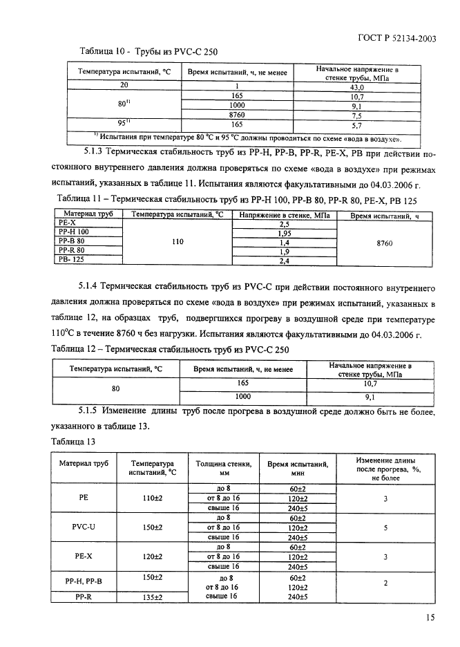 ГОСТ Р 52134-2003 Трубы напорные из термопластов и соединительные детали к ним для систем водоснабжения и отопления. Общие технические условия (фото 20 из 73)