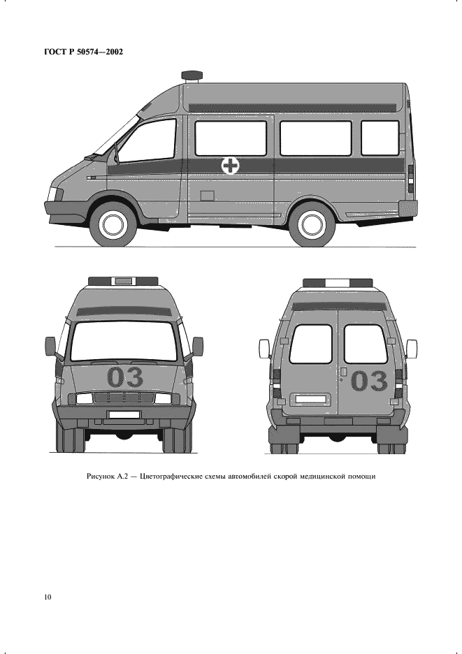 ГОСТ Р 50574-2002 Автомобили, автобусы и мотоциклы оперативных служб. Цветографические схемы, опознавательные знаки, надписи, специальные световые и звуковые сигналы. Общие требования (фото 13 из 65)