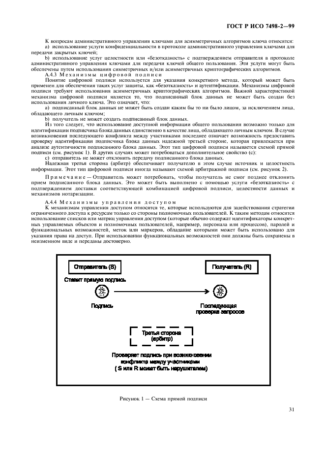 ГОСТ Р ИСО 7498-2-99 Информационная технология. Взаимосвязь открытых систем. Базовая эталонная модель. Часть 2. Архитектура защиты информации (фото 34 из 39)