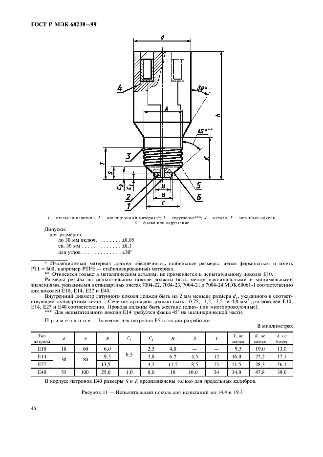 ГОСТ Р МЭК 60238-99 Патроны резьбовые для ламп (фото 49 из 60)