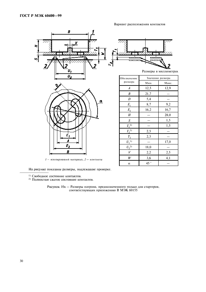 ГОСТ Р МЭК 60400-99 Патроны для трубчатых люминесцентных ламп и стартеров (фото 33 из 58)
