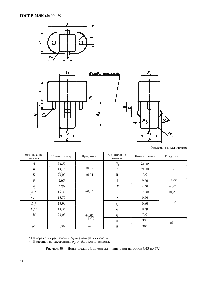 ГОСТ Р МЭК 60400-99 Патроны для трубчатых люминесцентных ламп и стартеров (фото 43 из 58)