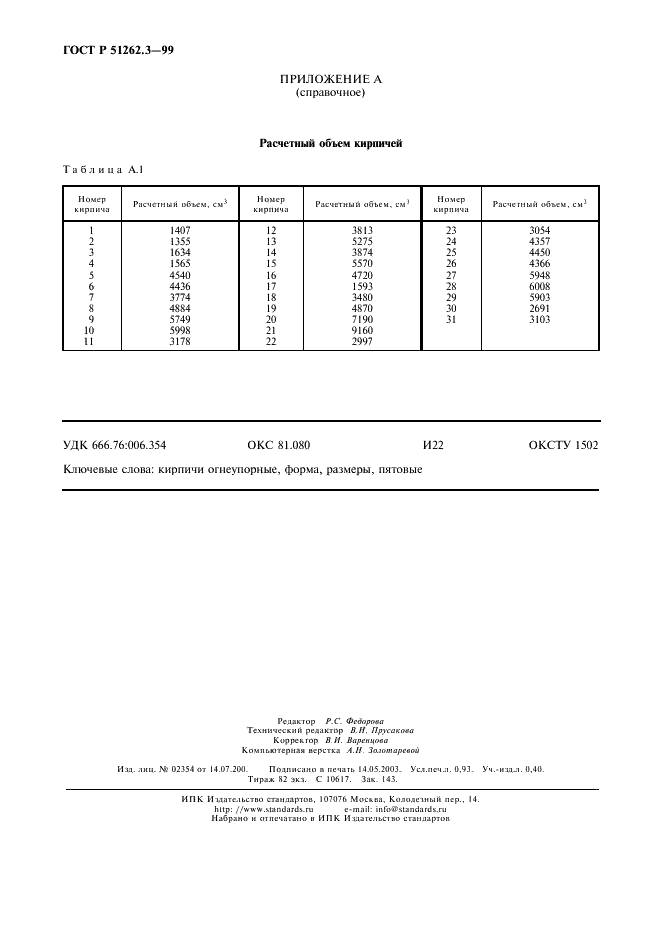 ГОСТ Р 51262.3-99 Изделия огнеупорные пятовые общего назначения. Форма и размеры (фото 7 из 7)