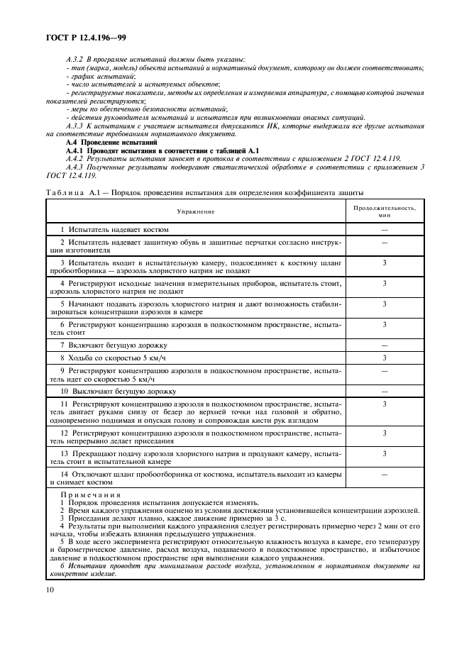 ГОСТ Р 12.4.196-99 Система стандартов безопасности труда. Костюмы изолирующие. Общие технические требования и методы испытаний (фото 14 из 16)
