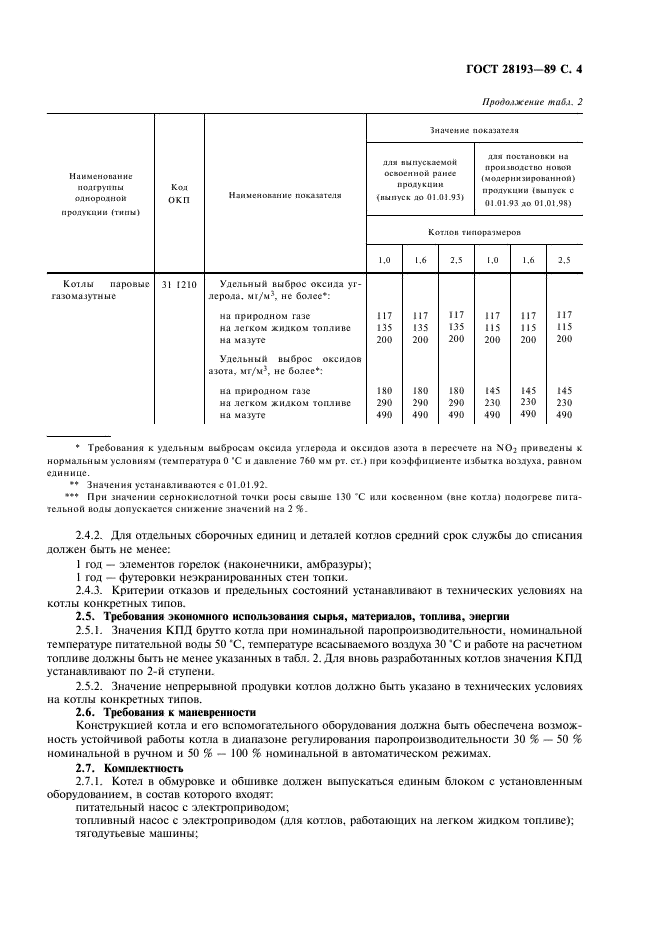 ГОСТ 28193-89 Котлы паровые стационарные с естественной циркуляцией паропроизводительностью менее 4 т/ч. Общие технические требования (фото 5 из 8)