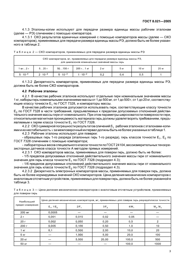 ГОСТ 8.021-2005 Государственная система обеспечения единства измерений. Государственная поверочная схема для средств измерений массы (фото 6 из 12)