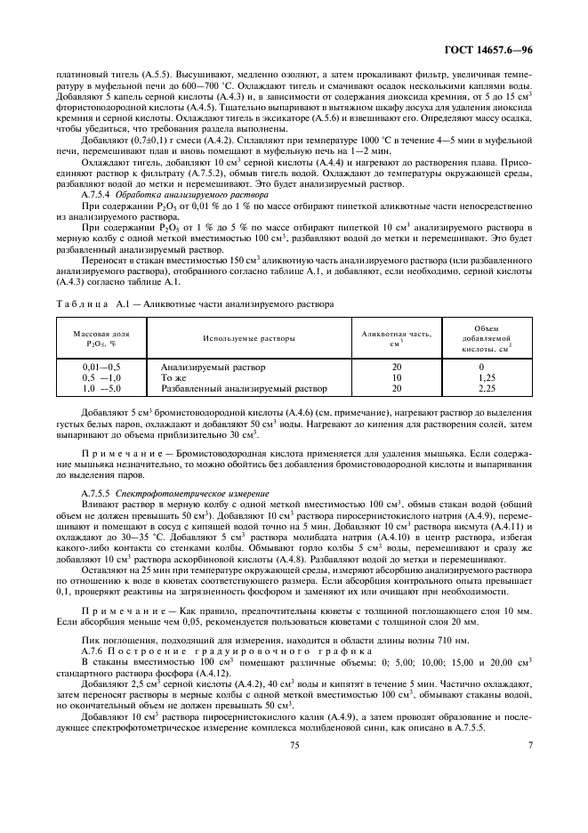 ГОСТ 14657.6-96 Боксит. Метод определения оксида фосфора (V) (фото 9 из 11)