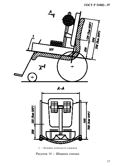 ГОСТ Р 51082-97 Кресла-коляски. Метод измерения параметров и размеров сиденья и колеса (фото 20 из 39)