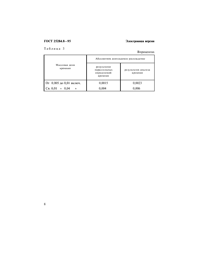 ГОСТ 25284.8-95 Сплавы цинковые. Методы определения кремния (фото 10 из 12)