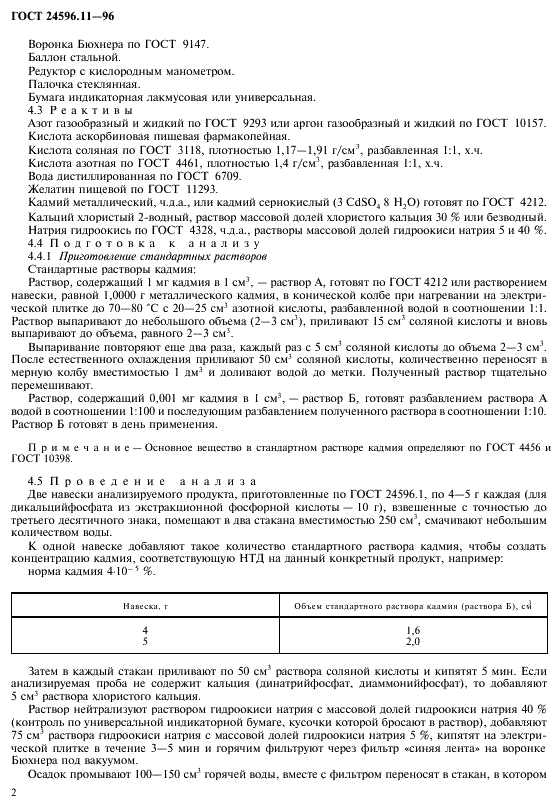 ГОСТ 24596.11-96 Фосфаты кормовые. Метод определения кадмия (фото 4 из 7)