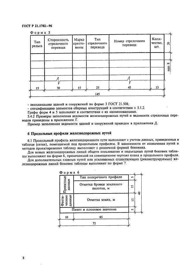 ГОСТ Р 21.1702-96 Система проектной документации для строительства. Правила выполнения рабочей документации железнодорожных путей (фото 11 из 30)