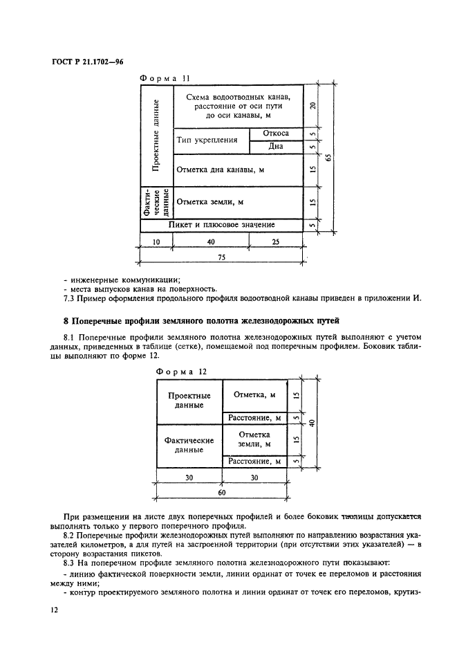 ГОСТ Р 21.1702-96 Система проектной документации для строительства. Правила выполнения рабочей документации железнодорожных путей (фото 15 из 30)