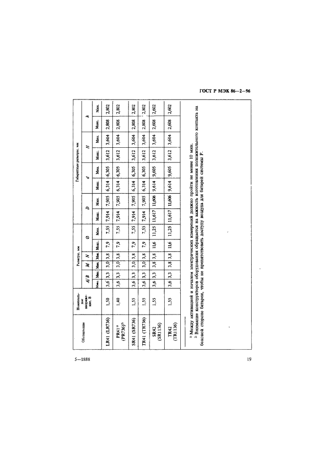 ГОСТ Р МЭК 86-2-96 Батареи первичные. Часть 2. Спецификационные листы (фото 23 из 76)