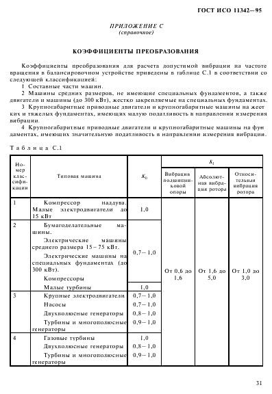 ГОСТ ИСО 11342-95 Вибрация. Методы и критерии балансировки гибких роторов  (фото 36 из 45)