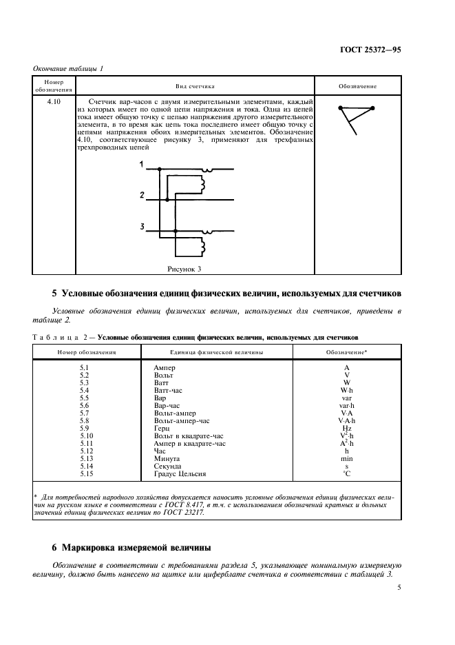 ГОСТ 25372-95 Условные обозначения для счетчиков электрической энергии переменного тока (фото 8 из 15)