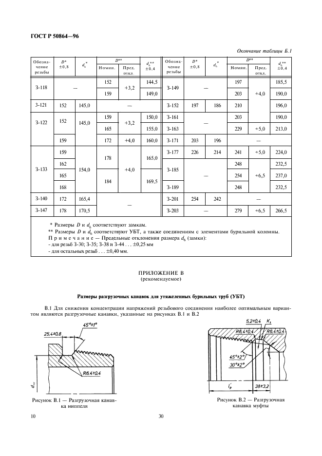 ГОСТ Р 50864-96 Резьба коническая замковая для элементов бурильных колонн. Профиль,размеры, технические требования (фото 12 из 15)