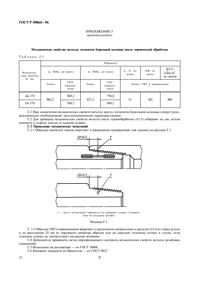 ГОСТ Р 50864-96 Резьба коническая замковая для элементов бурильных колонн. Профиль,размеры, технические требования (фото 14 из 15)