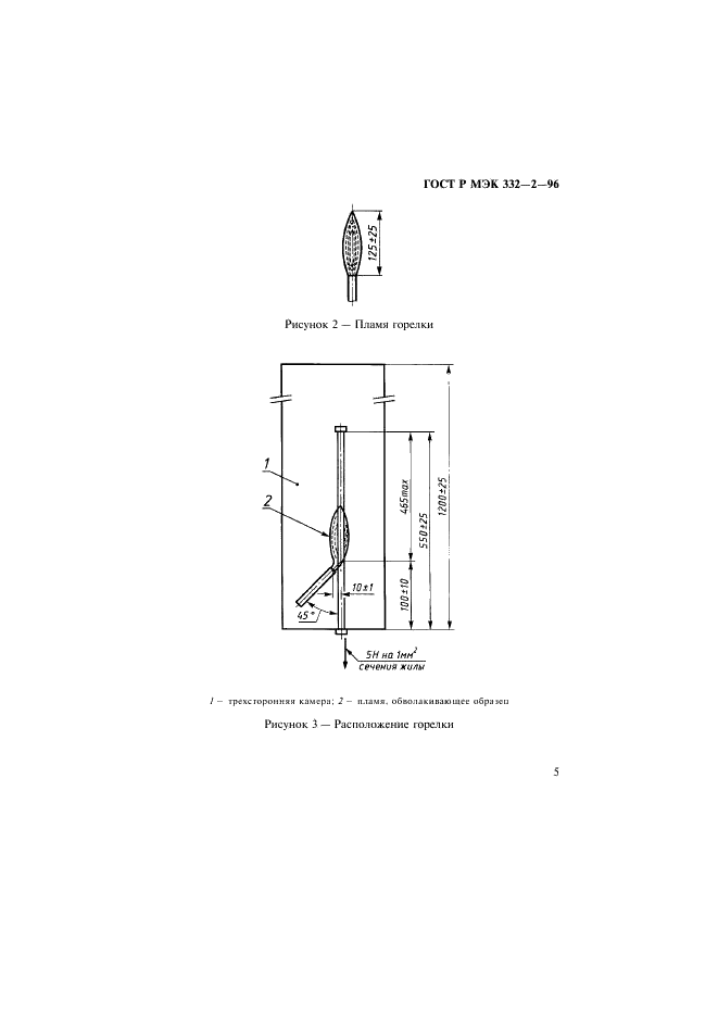 ГОСТ Р МЭК 332-2-96 Испытания кабелей на нераспространение горения. Испытание одиночного вертикально расположенного изолированного провода или кабеля небольшого диаметра с медными жилами (фото 8 из 10)