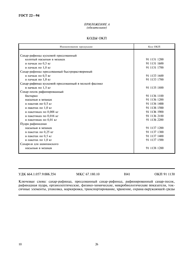 ГОСТ 22-94 Сахар-рафинад. Технические условия (фото 13 из 13)