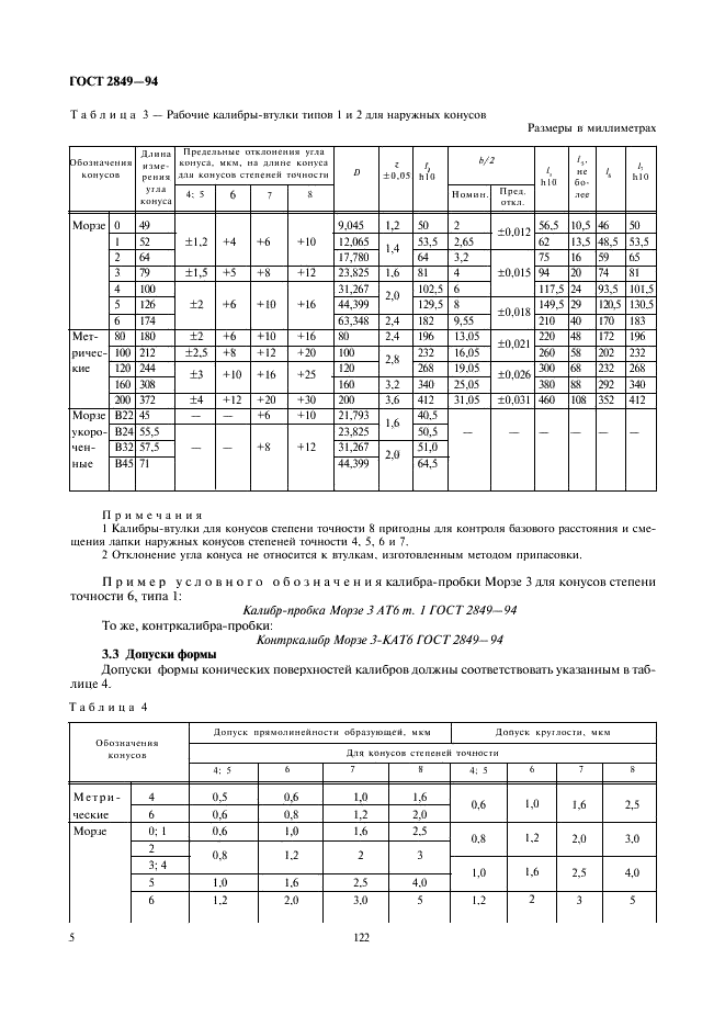 ГОСТ 2849-94 Калибры для конусов инструментов. Технические условия (фото 7 из 11)