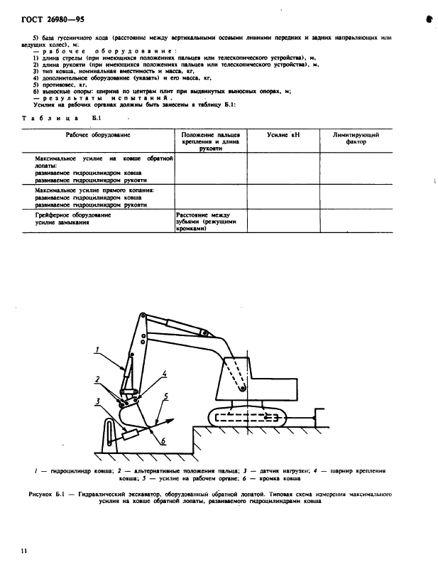 ГОСТ 26980-95 Экскаваторы одноковшовые. Общие технические условия (фото 14 из 20)