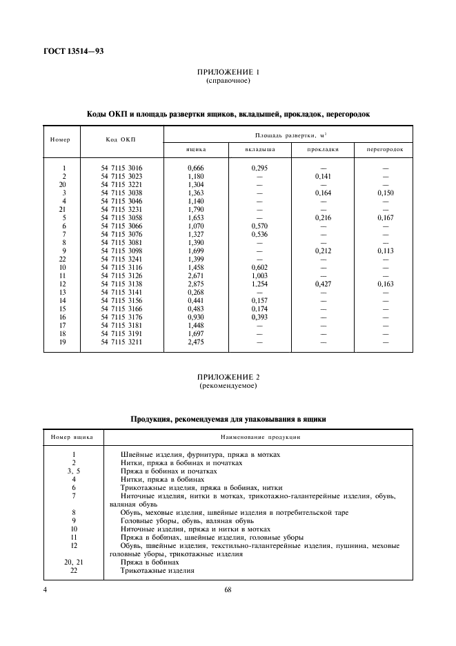 ГОСТ 13514-93 Ящики из гофрированного картона для продукции легкой промышленности. Технические условия (фото 6 из 8)