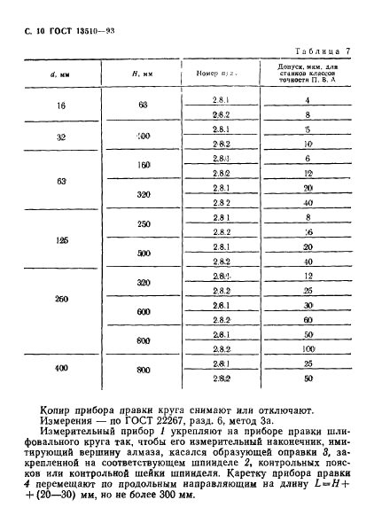 ГОСТ 13510-93 Станки круглошлифовальные бесцентровые. Основные параметры и размеры. Нормы точности и жесткости (фото 12 из 36)