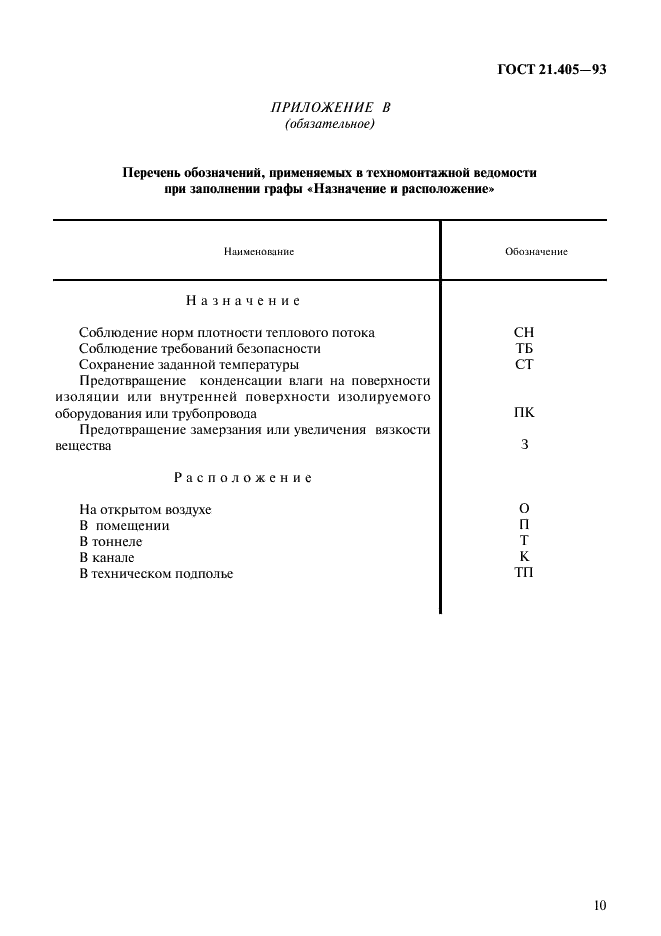 ГОСТ 21.405-93 Система проектной документации для строительства. Правила выполнения рабочей документации тепловой изоляции оборудования и трубопроводов (фото 13 из 16)