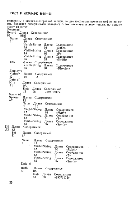 ГОСТ Р ИСО/МЭК 8825-93 Информационная технология. Взаимосвязь открытых систем. Спецификация базовых правил кодирования для абстрактно-синтаксической нотации версии один (АСН. 1) (фото 28 из 32)