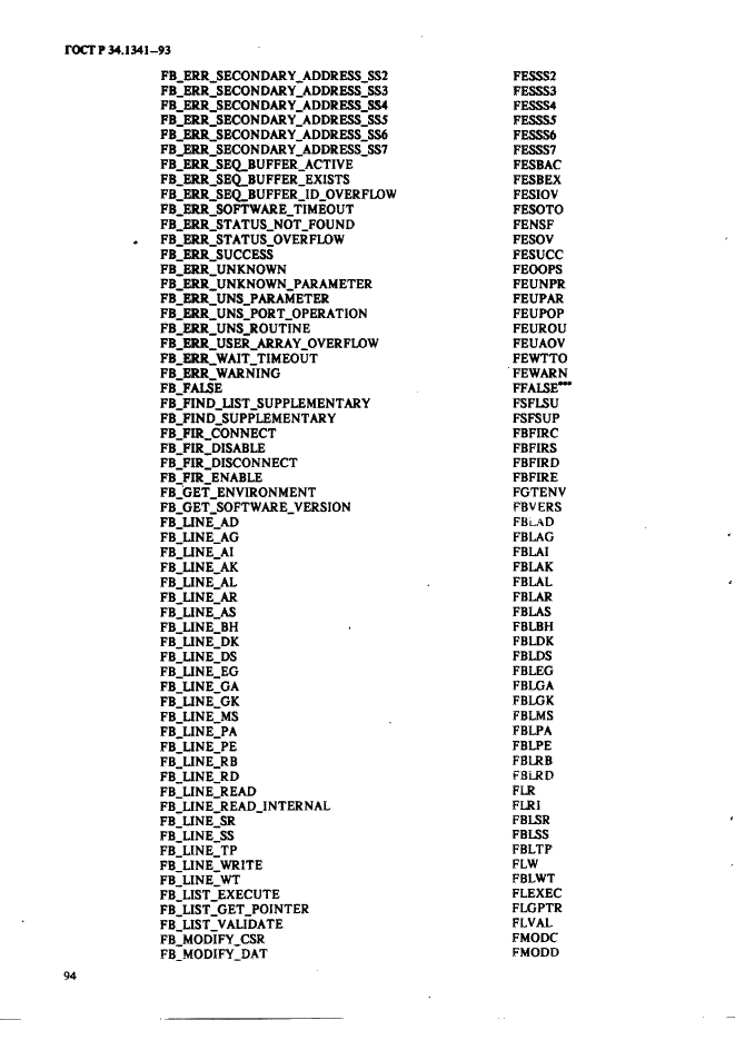 ГОСТ Р 34.1341-93 Информационная технология. Стандартные рутины для системы Фастбас (фото 103 из 121)