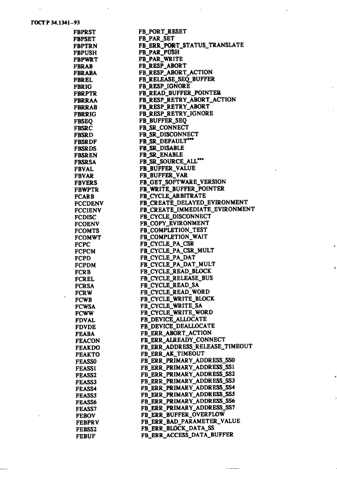 ГОСТ Р 34.1341-93 Информационная технология. Стандартные рутины для системы Фастбас (фото 107 из 121)